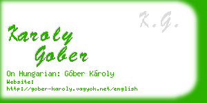 karoly gober business card
