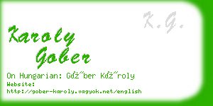 karoly gober business card